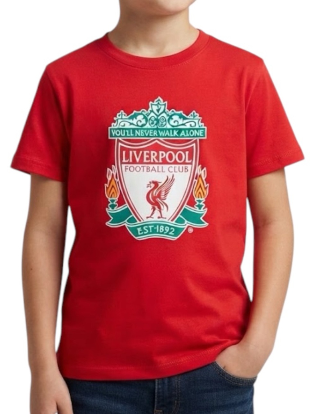 LIVERPOOL FC Boys Red Soccer T-Shirt 10Y